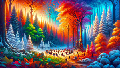 A Journey Through the Mystical Tapestry of Seasonal Wonder. Autumn to Winter