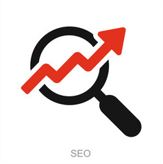 SEO and research icon concept
