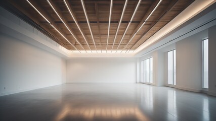 Interior background with lights bulbs