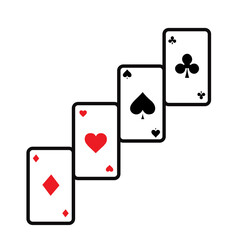 Full deck of cards for playing poker vector