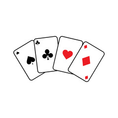Full deck of cards for playing poker vector