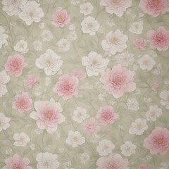 Flower pattern wallpaper, zoom meeting