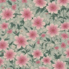 Flower pattern wallpaper, zoom meeting