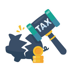 The hammer that breaks the piggy bank to pay taxes at the end of the year.