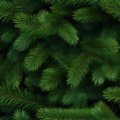 Seamless pattern with fir branches. Vector illustration for your design