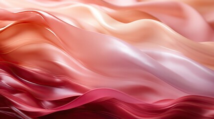 Fototapeta premium Silky pink waves flowing in a smooth, fluid abstract pattern