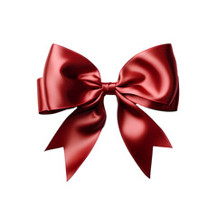 Fototapeta premium Christmas red ribbon illustration on transparent background, Christmas decoration, holiday decoration material, vector illustration