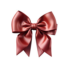 Fototapeta premium Christmas red ribbon illustration on transparent background, Christmas decoration, holiday decoration material, vector illustration