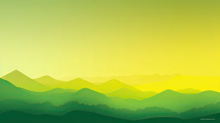 Tuinposter Nature illustration sunset landscape atmosphere. Environment theme. © Xabrina