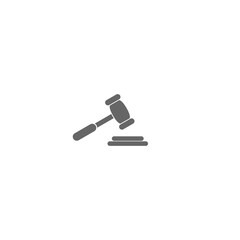 Judge gavel icon. Auction hammer icon isolated on white background