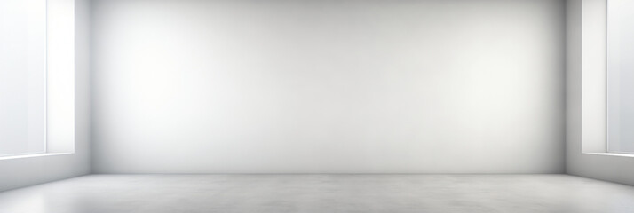 White and grey gradient wall banner blank studio room