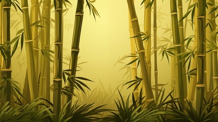 Fototapeta na wymiar Abstract bamboo forest illustration background.