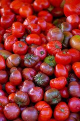 Nice. French market. Tomatoes. Tomato background. Tomatoes sold in the fresh market.