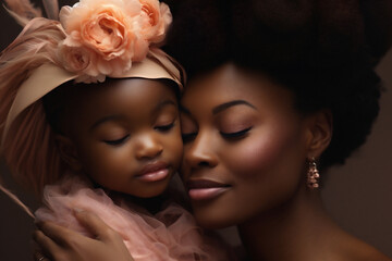 Obraz premium Daughter family people young female love children mother women cute childhood parenting girl