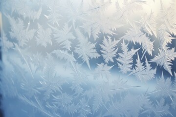 Jack Frost painting frosty patterns on windows. 