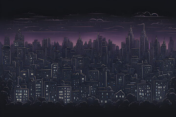 dark city. Generative AI