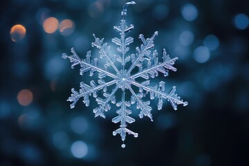 Dancing snowflakes forming intricate patterns in the air.