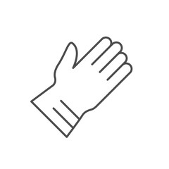 Protective glove line outline icon