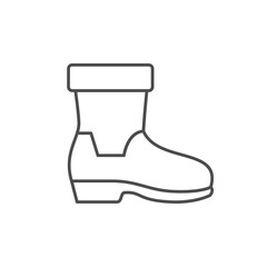 Industrial boot line outline icon