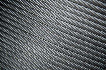 Steel cable texture. Steel wire rope or steel sling. Use for industrial or construction background....