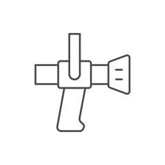 Obraz premium Fire hose nozzle line icon