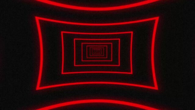 Red Color Visual pattern and construction in mirror tunnel VJ Loop Video Efect Animation Stock Video Abstract Animation 2K 4K HD
