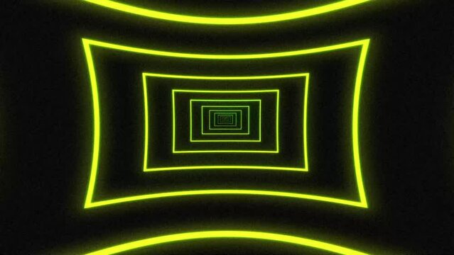 Green Color Visual pattern and construction in mirror tunnel VJ Loop Video Efect Animation Stock Video Abstract Animation 2K 4K HD