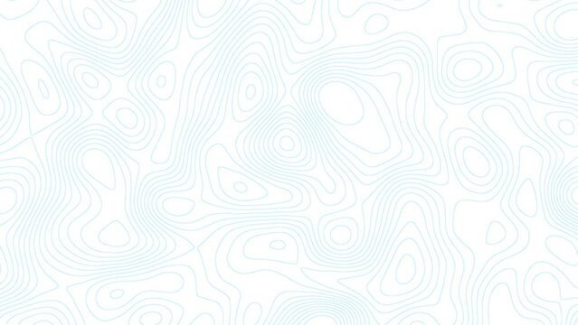 Animated Seamless Soft Blue Topographic Lines Motion Background. Abstract background with waves Animatioin	