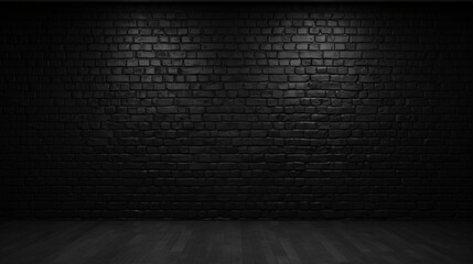 Black wall room background - Powered by Adobe