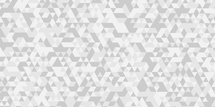 Seamless geometric pattern square shapes low polygon backdrop background. Abstract geometric wall tile and metal cube background triangle wallpaper. Gray and white polygonal background.	