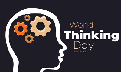 World Thinking Day. background, banner, card, poster, template. Vector illustration.