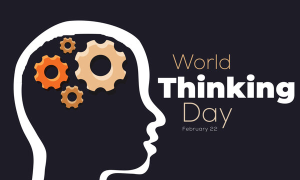 World Thinking Day. background, banner, card, poster, template. Vector illustration.