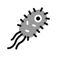 Bacterium Monochrome Icon