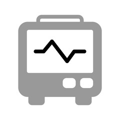 Heart Rate Monitor Monochrome Icon