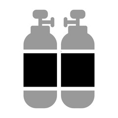 Oxygen Tank Monochrome icon
