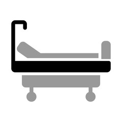 Hospital Bed Monochrome Icon