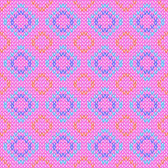 Seamless knitted pattern in pastel colors. Vector illustration.