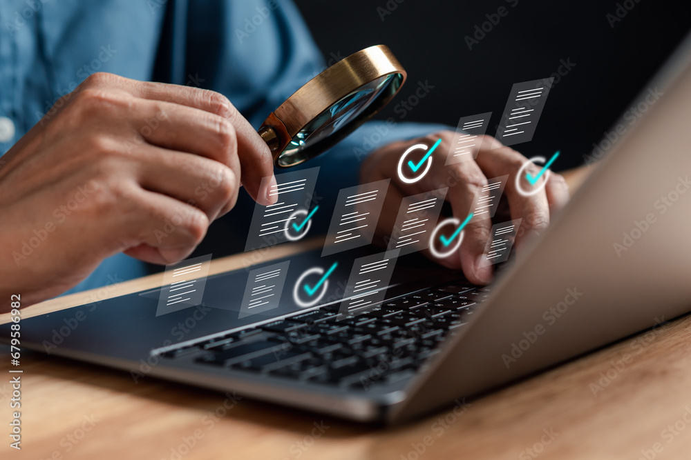 Poster Quality Certificate and Checklist document analyst target marketing planning assignment with quality management. Standardization, certification. Compliance to regulations service and standards.