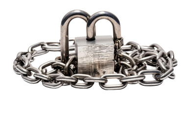 Collection of Attractive Locks and Chains Isolated on Transparent Background.
