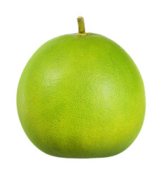 Green pomelo isolated on white background.