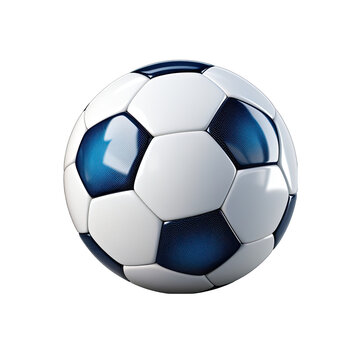 Soccer Ball Isolated on Transparent or White Background, PNG