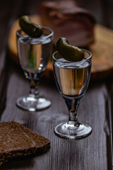 glass of vodka