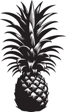 Pineapple Silhouettes EPS Pineapple Vector Pineapple Clipart