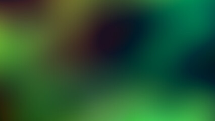 Light green blue violet brown black gradient of defocused lights for web header wallpaper presentation cover banner. Glowing blurry texture. Dark abstract background 8K 16:9, copy space. Bright colors