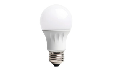 Beautiful White Smart LED Bulb Isolated on Transparent Background PNG.