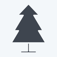 Obraz premium Icon Pine. suitable for City Park symbol. glyph style. simple design editable. design template vector. simple illustration