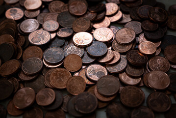 Kleingeld, Münzen, Hartgeld, Kupfer, Euro Währung