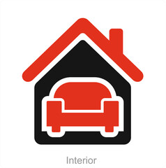 Interior and room icon concept