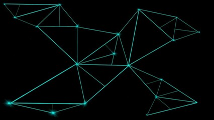 Concept: AI artificial intelligence neural networks, digitalization of the information flow moving through servers in a rack in a data center. Related topics link user data - Powered by Adobe