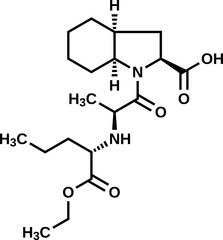 Perindopril structural formula, vector illustration